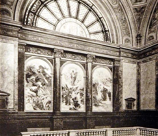 Klatka schodowa Śląskiego Muzeum Sztuk Pięknych. Lata 1900–1930. Zdjęcie archiwalne