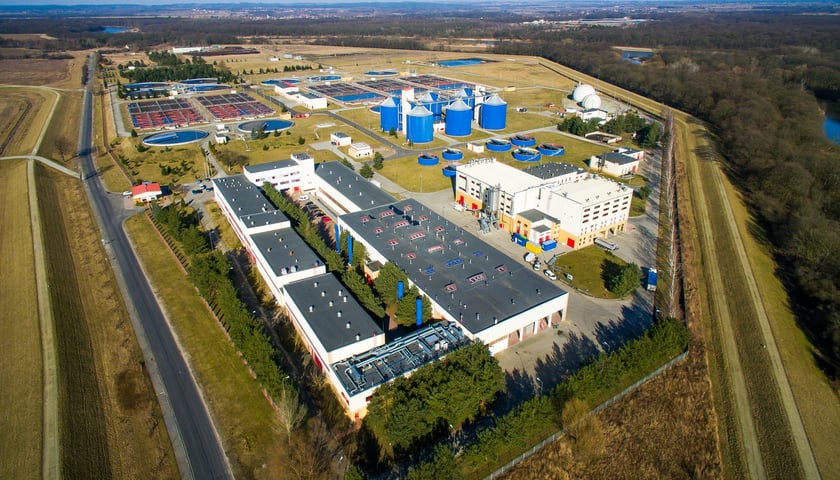 Oczyszczalnia Ścieków w Janówku z lotu ptaka