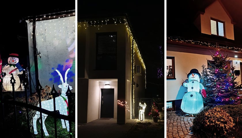 Przystrojone domy na Kowalach