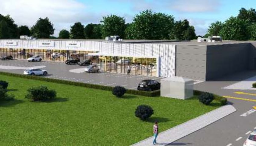 wizualizacja centrum handlowego przy ul. Średzkiej