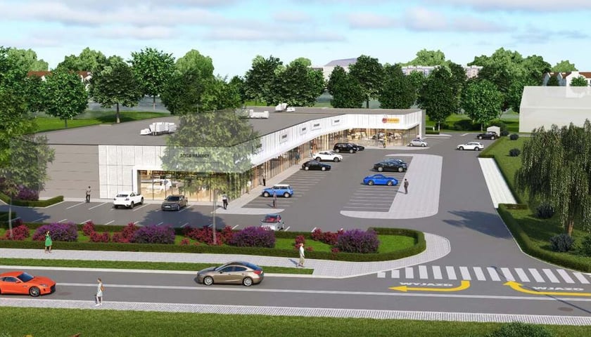 wizualizacja centrum handlowego przy ul. Średzkiej