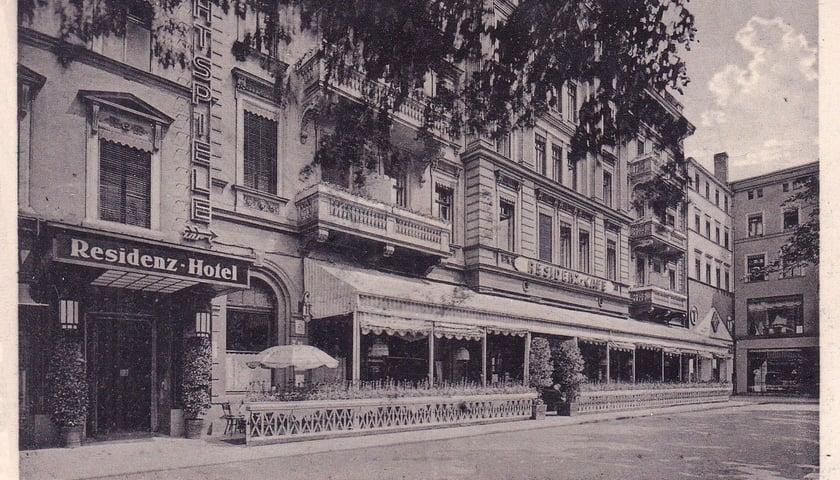 Hotel Residenz na pl. Kościuszki. Lata 1915–1925. Zdjęcie archiwalne