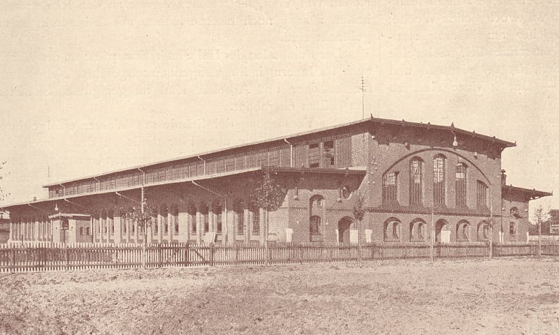 Rzeźnia na Popowicach, „Markthalle für Kleinvieh”. Lata 1900–1930. Zdjęcie archiwalne