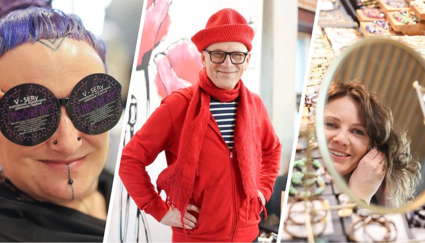 Kolaż trzech zdjęć z uczestnikami Targów Dobry Design w Concordii