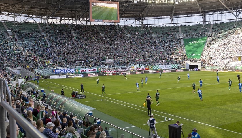 Mecz Śląska z Ruchem na Tarczyński Arena, zdjęcie archiwalne, ilustracyjne