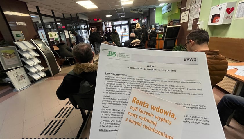 Materiały informacyjne ZUS na temat renty wdowiej