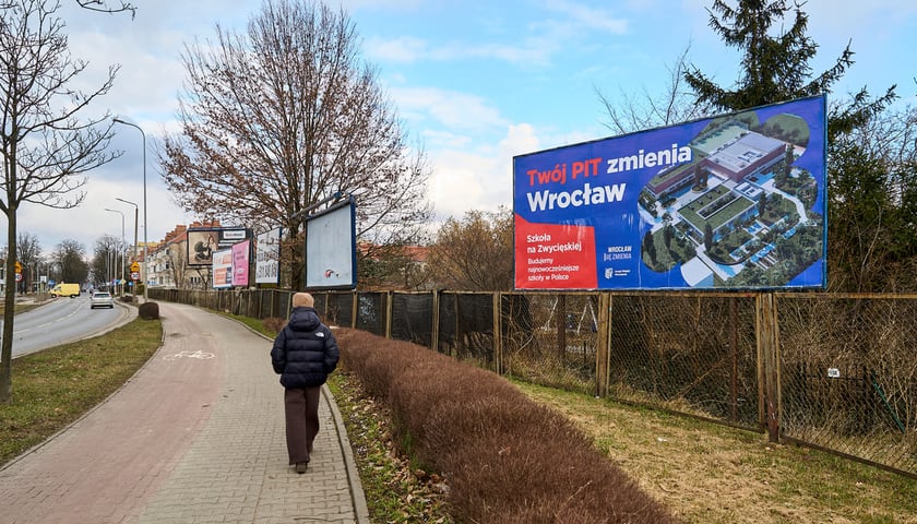 Billboard kampanii Twój PIT zmienia Wrocław