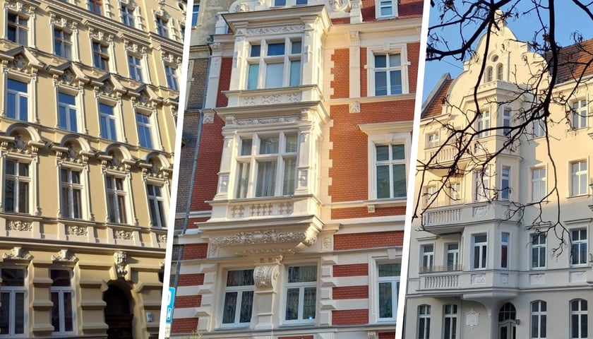 Trzy wyremontowane w 2024 roku kamienice: przy Mierniczej, Hercena i Łodzkiej