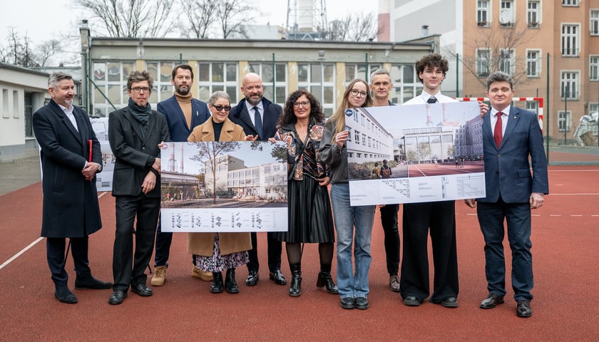 Przebudowa LO nr III we Wrocławiu - konferencja prasowa 26.02.2025 r.