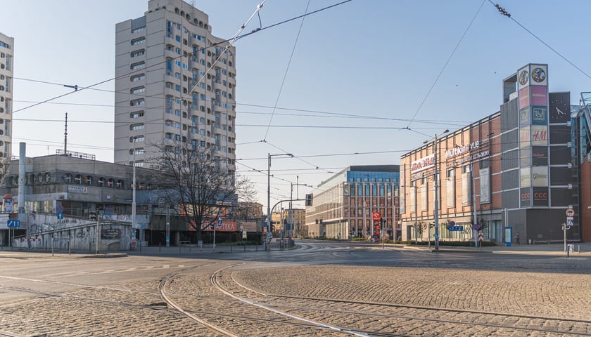 Lockdown we Wrocławiu. Puste ulice. Kwiecień 2020.