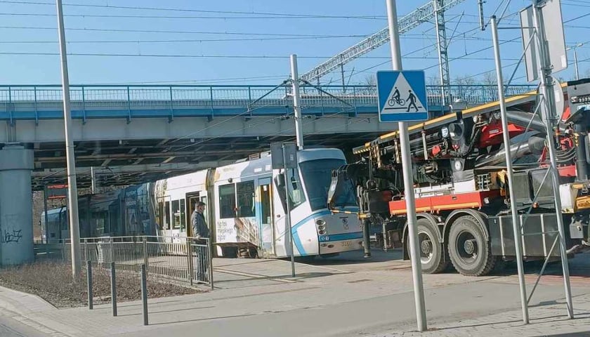 Awaria tramwaju przy ul. Popowickiej, 06.03.2025