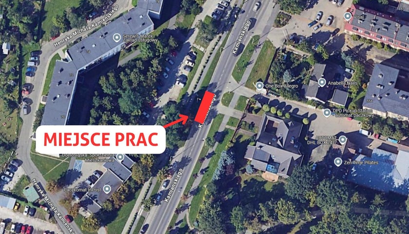 Miejsce prac MPWiK - Google Maps