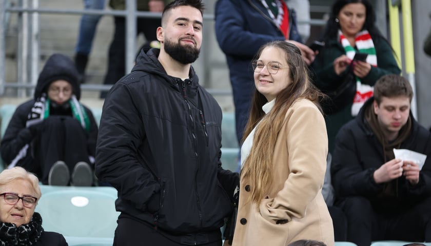 Mecz Śląska z Pogonią 7.03.2025, zdjęcia kibic&oacute;w.