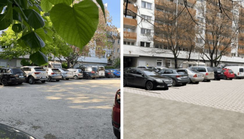 <p>Podw&oacute;rko między ul. Pretficza i Energetyczną obecnie. Po remoncie ma być tu utwardzona nawierzchnia</p>