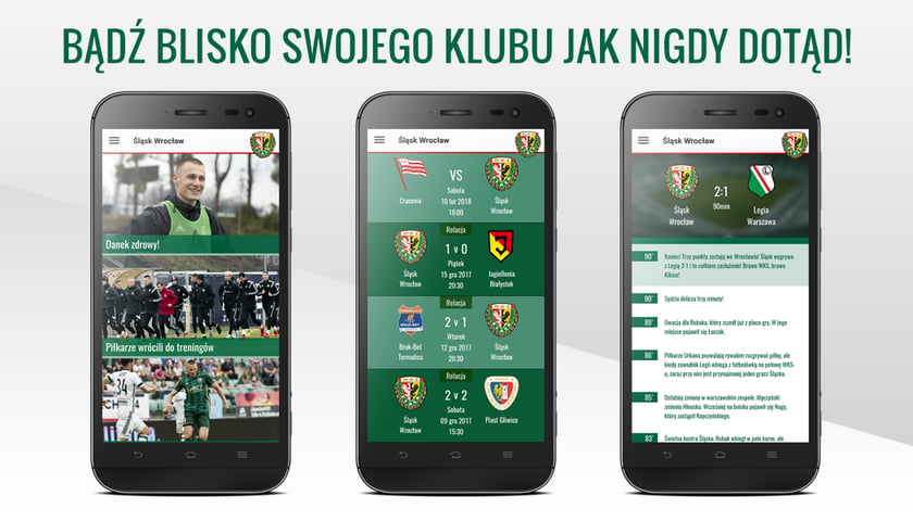 Śląsk Wrocław udostępnił aplikację mobilną