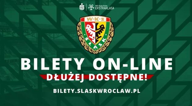 Bilet on-line na mecz Śląska kupisz nawet do 15. minuty spotkania