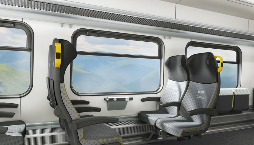 <p>Nowe pociągi będą optować w 115 miejsc siedzących i rozpędzą się do 120 km/h</p>