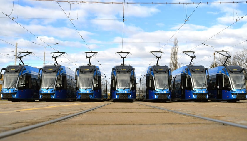 Tramwaje Moderus Gamma na zajezdni Borek