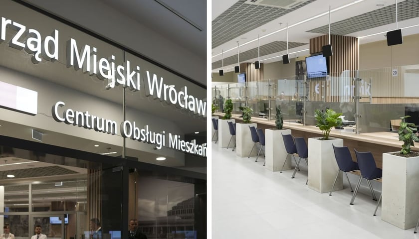 Pomieszczenie Centrum Obsługi Mieszkańca Urzędu Miejskiego Wrocławia w Centrum Handlowym Magnolia