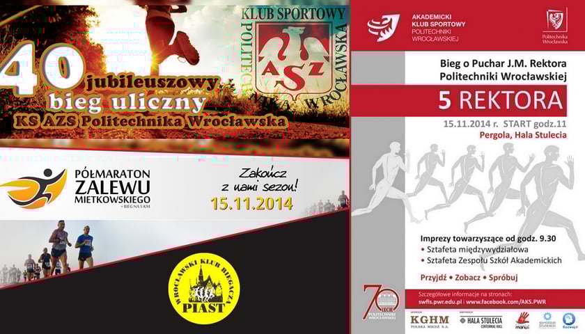 Imprezy biegowe na trzeci weekend listopada