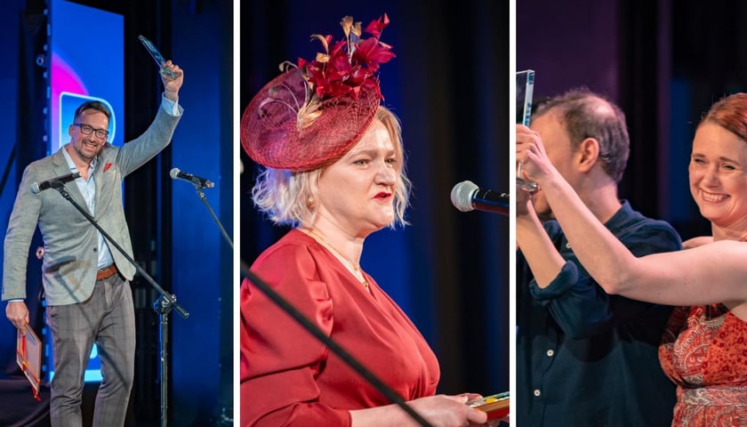 Gala 30 Kreatywnych Wrocław 2025. Laureaci plebiscytu 30 Kreatywnych Wrocławia. Od lewej: Tomasz Chołast, Sylwia Leśniewska, Agata Obłąkowska-Mazurkiewicz