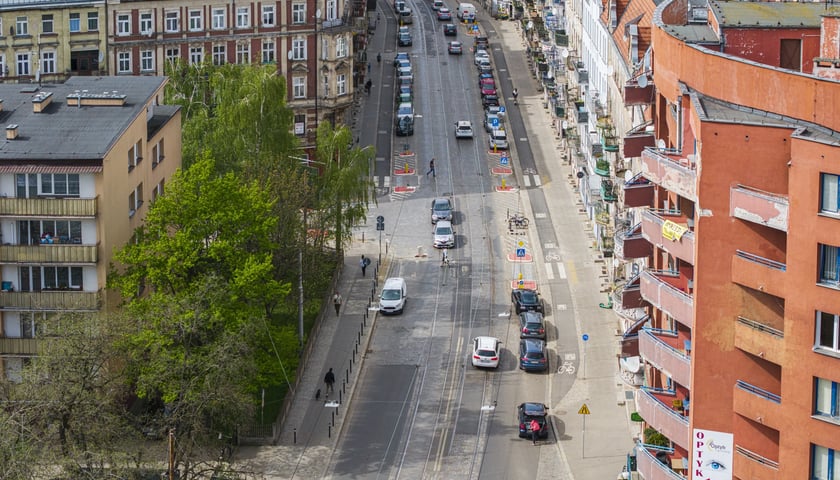 Ulica Kościuszki z lotu ptaka