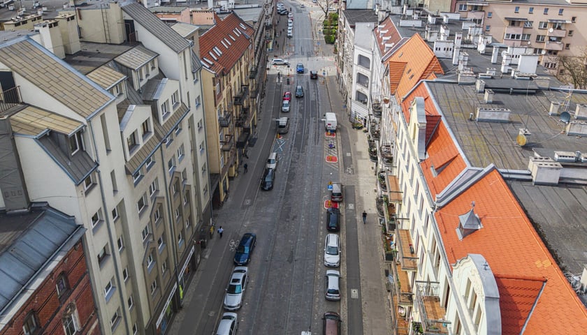 Ulica Kościuszki z lotu ptaka