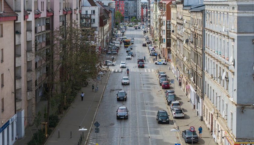 Ulica Kościuszki z lotu ptaka