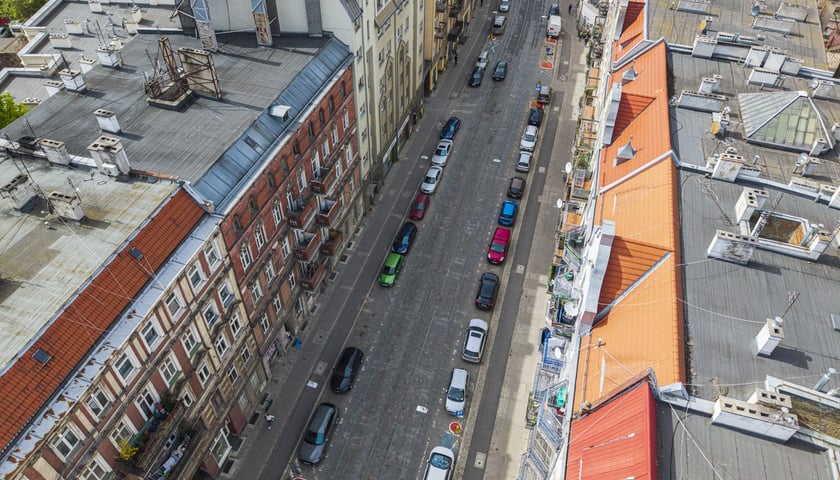 Ulica Kościuszki z lotu ptaka