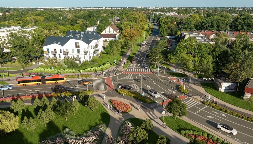 Tak będzie wyglądać skrzyżowanie ulic Awicenny, Wiejskiej i Mokronoskiej po przebudowie 