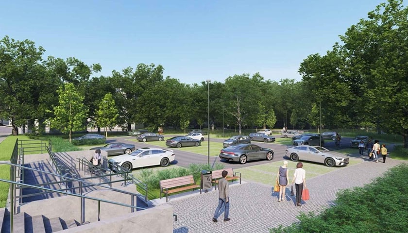Tak będzie wyglądał parking P+R w pobliżu stacji kolejowej Wrocław Leśnica 