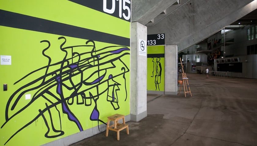 Murale na stadionie