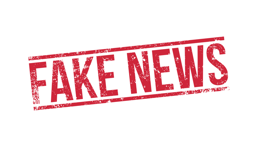 Czerwony napis "Fake neews"