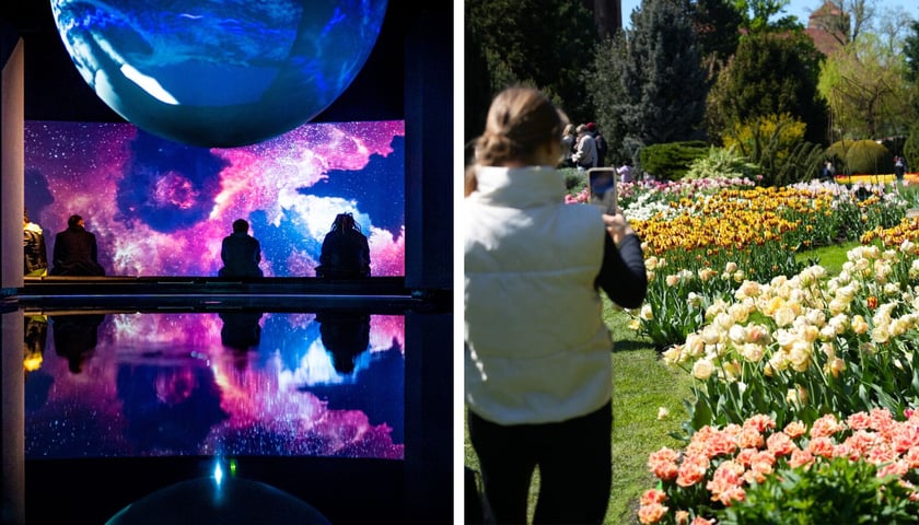 Po lewej: Hydropolis, po prawej: Ogród Botaniczny