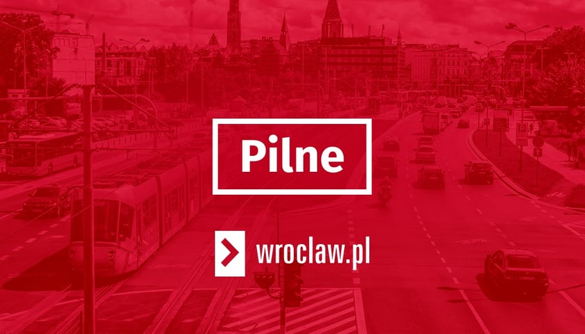 napis na czerwonym tle: pilne