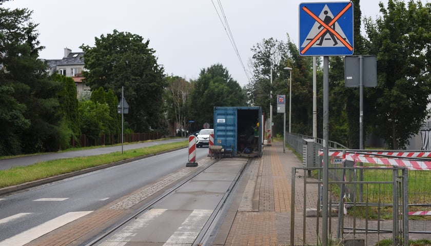 Budowa mijanki na ulicy Przyjaźni