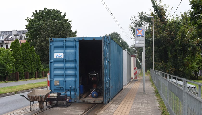 Budowa mijanki na ulicy Przyjaźni