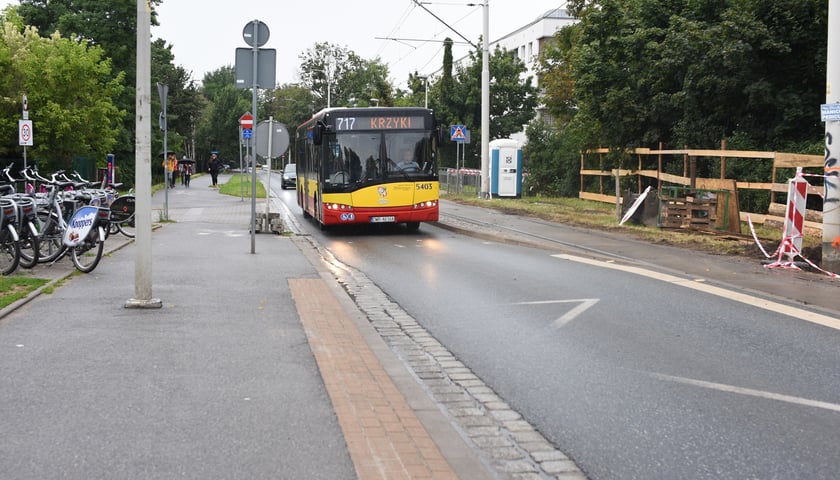 Budowa mijanki na ulicy Przyjaźni
