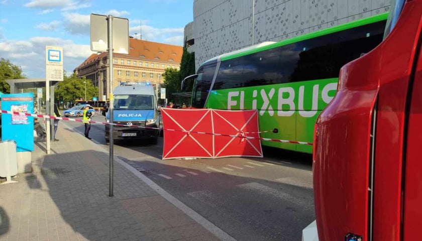 Miejsce wypadku przy ul. Suchej, 09.05.2025