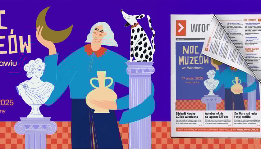 Grafika plakatowa do Nocy Muzeów 2025 we Wrocławiu