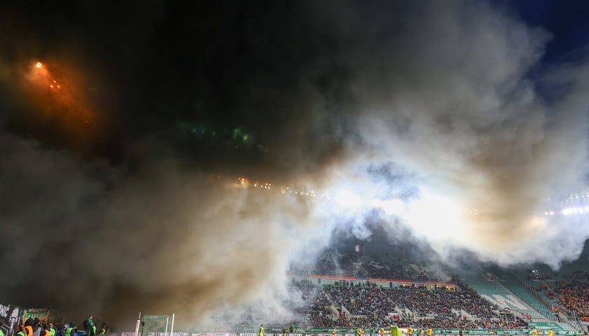 <p>Kibice na meczu Śląska z Jagiellonią</p>