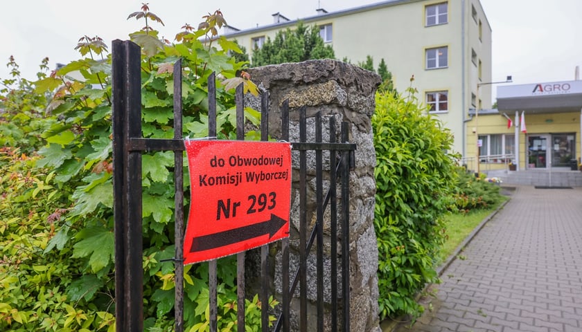 Siedziba Obwodowej Komisji Wyborczej nr 293 we Wrocławiu przy ul. Zwycięskiej
