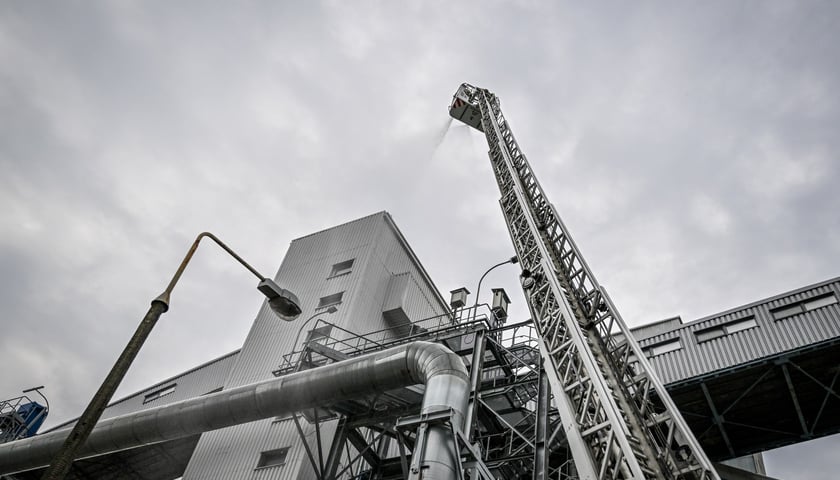 Ćwiczenia służb w elektrociepłowni - Wrocław