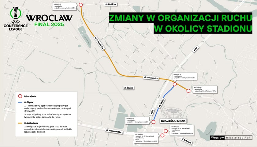 Zmiana w organizacji ruchu w okolicy stadionu