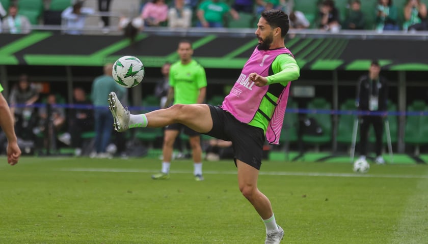 Trening Betisu na stadionie we Wrocławiu przed finałem z Chelsea, 27 maja