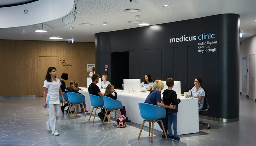 Recepcja kliniki przy pl. Strzeleckim 24 na Nadodrzu