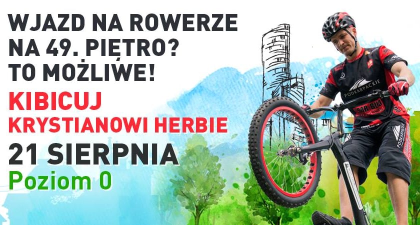 Zdobędzie Sky Tower pokonując 1142 schody na rowerze