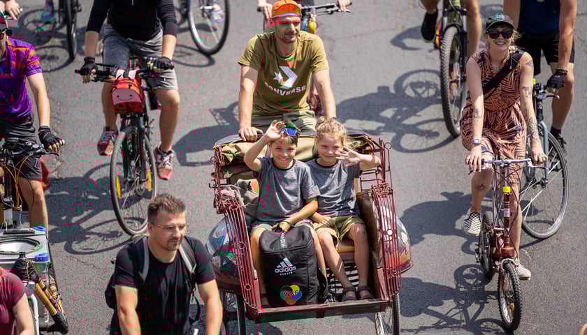 Uczestnicy ubiegłorocznego peletonu rowerowego