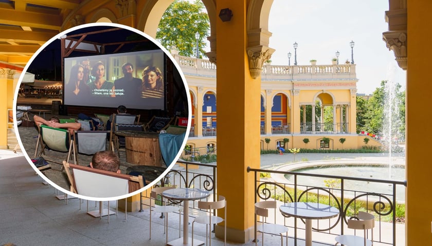W tle: Bastion Sakwowy, w kółku: kino plenerowe (zdjęcie ilustracyjne)