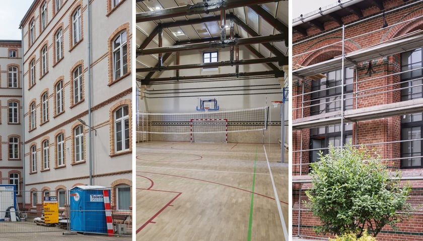 Zabytkowe szkoły, w których trwają remonty: IV Liceum Ogólnokształcące przy ul. Świstackiego, Zespół Szkół Zawodowych nr 5 przy ul. Dawida i Zespół Szkół Ekonomiczno-Administracyjnych przy ul. Worcella